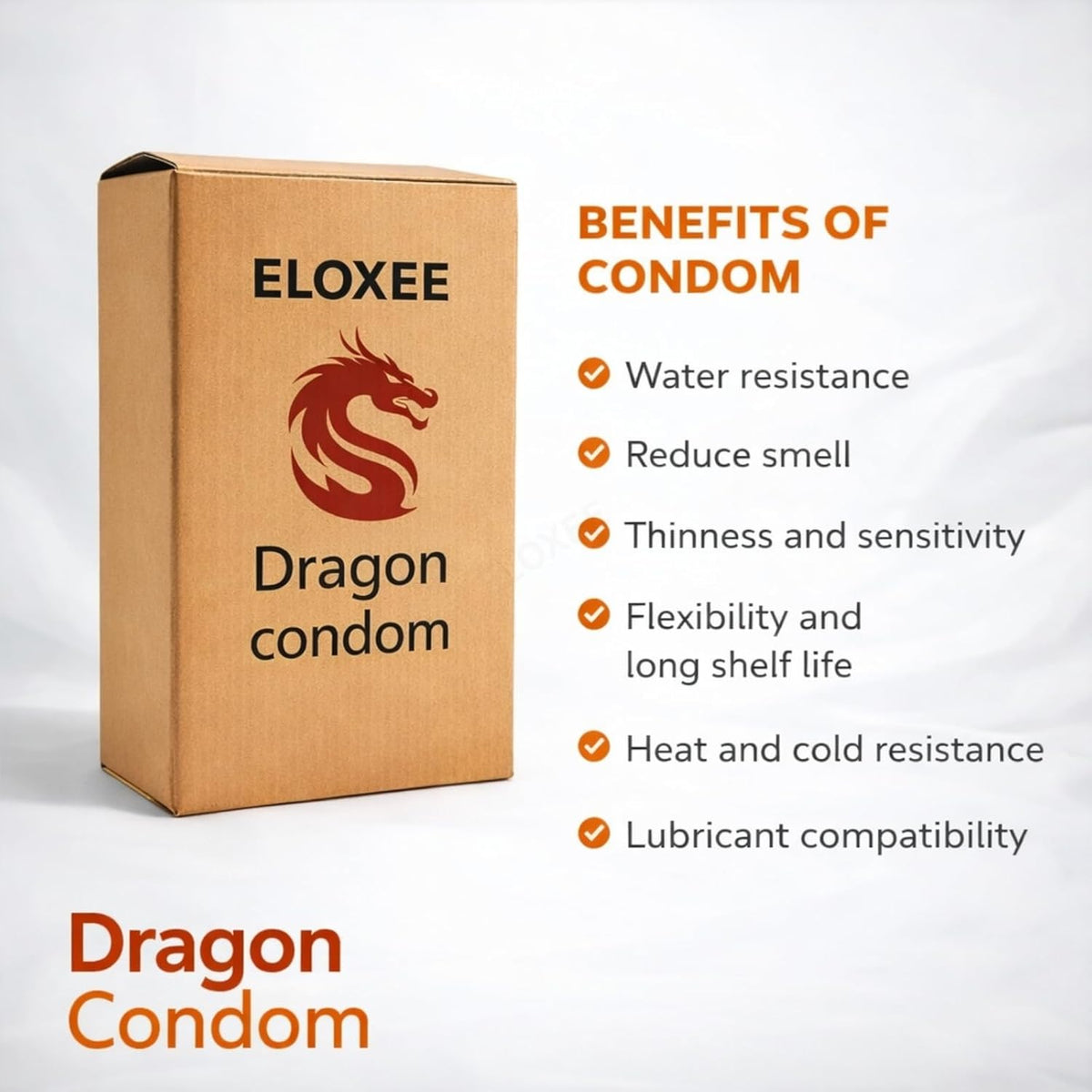 Premium Size Silicone Dragon Condom for Men 6 Inch – Big Size Textured Condom – Skin-Friendly Silicone – Comfortable Fit – Single Piece Personal Protection