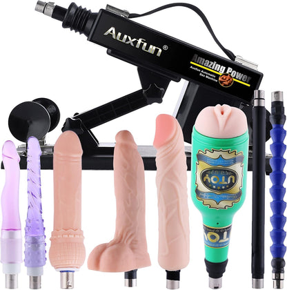 Sex Machine Dildo Machine with Realistic Dildo,Fuck Machine for Women with 3XLR Connector,Thrusting Sex Machine for Man,Adult Toys Sex Toy with 8 Accessories