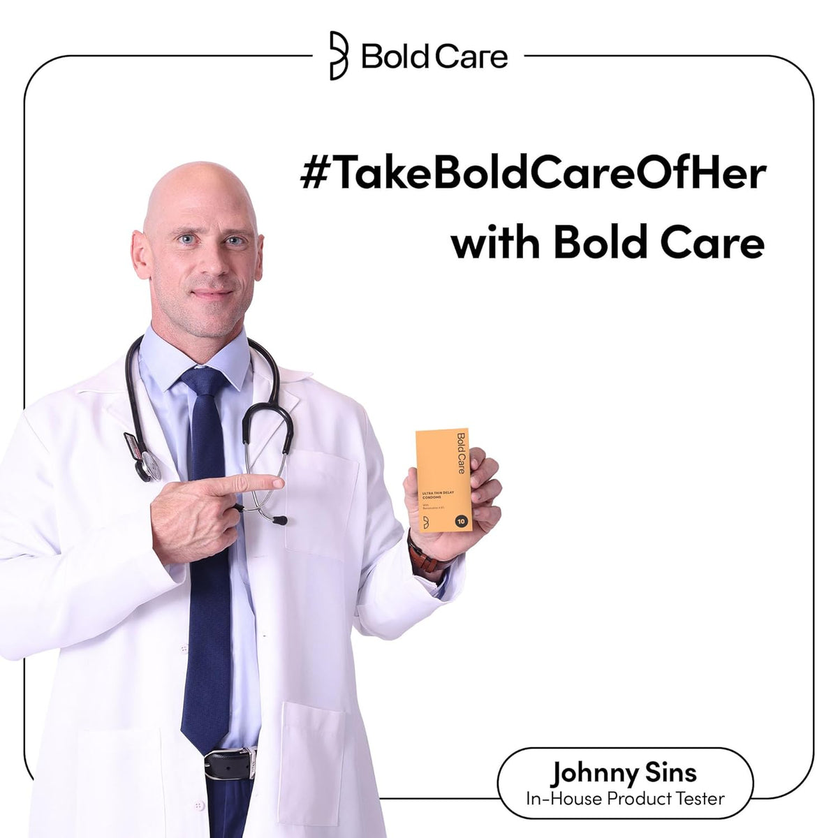 Bold Care Ultra Thin Lubricated Condoms (Pack Of 10) For Men With Disposable Pouches And 4.5% Benzocaine 60 Microns Paraben Free Close Fit Barely There Condom Transparent Extra Thin Condom