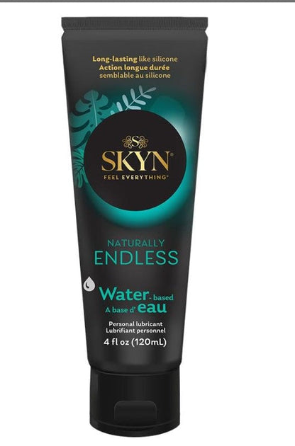 SKYN Naturally Endless Personal Lubricant – 4 oz – Water Based Lube for Men, Women and Couples, Safe with Latex and Latex-Free Condoms and Personal Devices