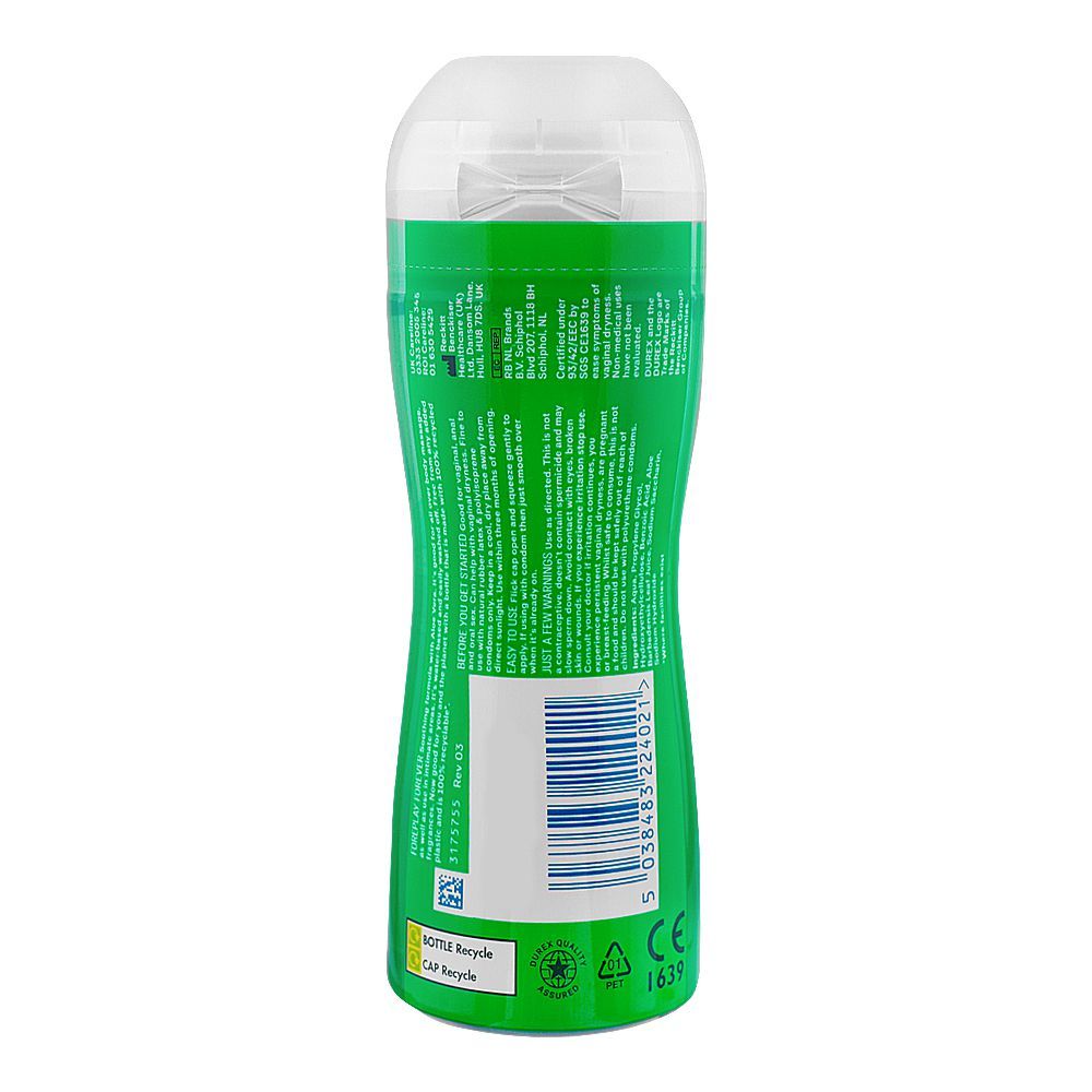 Durex 2-In-1 Aloe Vera Soothing Massage Lube, 200ml