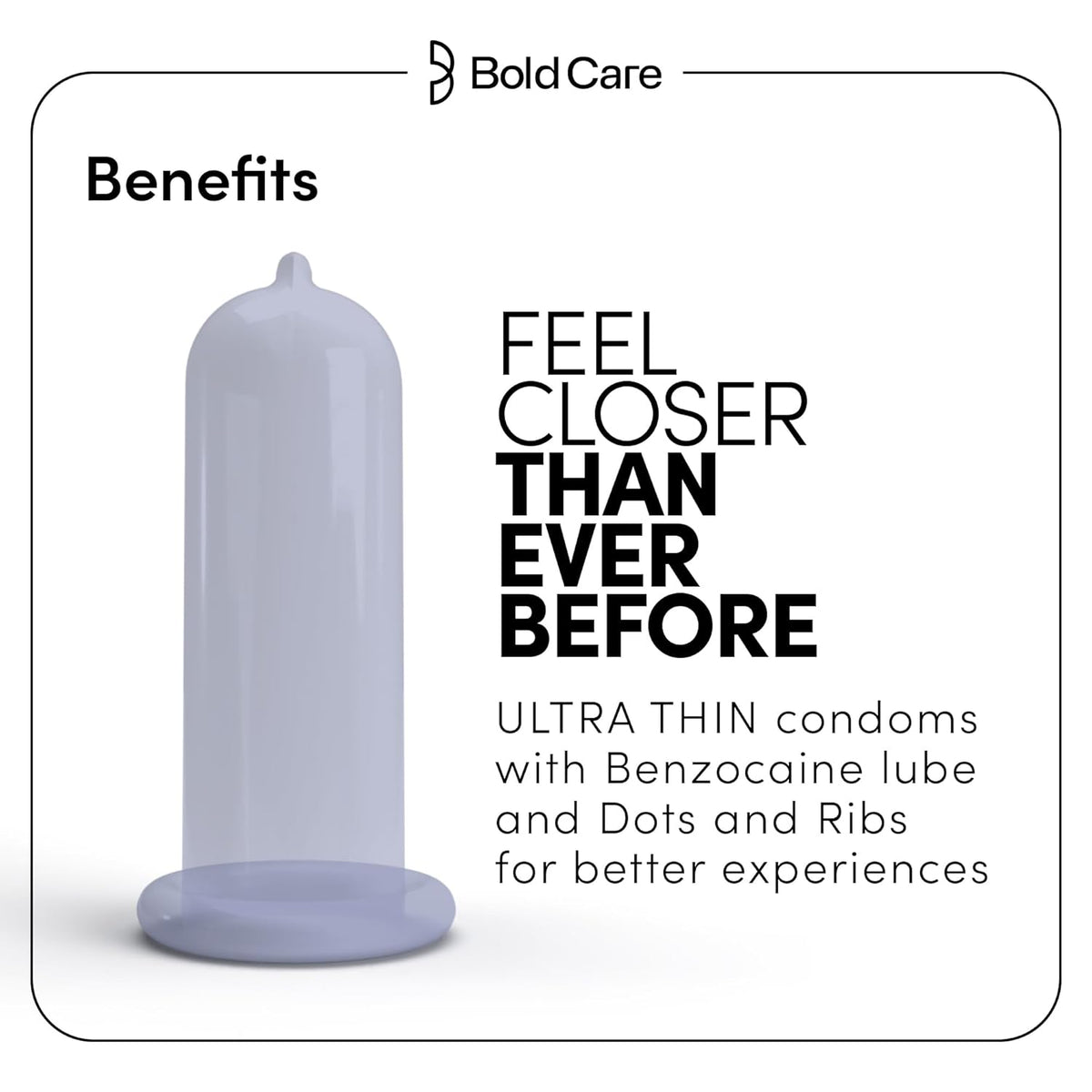 Bold Care Mutual Pleasure Dotted (576 Dots), Ribbed & D-LAY Condoms (Pack of 10) Ultra thin with benzocaine & menthol lubrication 60 Microns Comes with Disposable pouch Gold Standard Latex