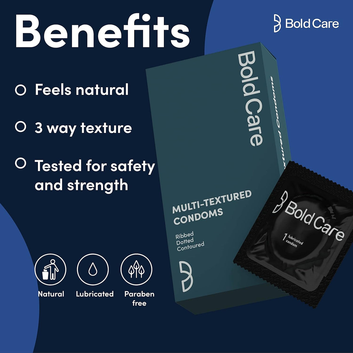 Bold Care Multi-textured Condoms (Pack of 1)