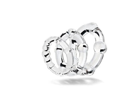 Beaded Silicon Pack of 3 Cock Rings
