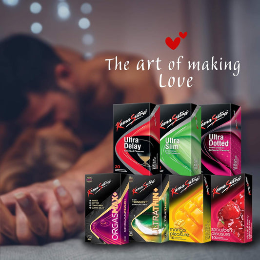 KamaSutra Ultra Delay Condom for Men High Lubrication for Enhanced Pleasure Combo Pack of 20