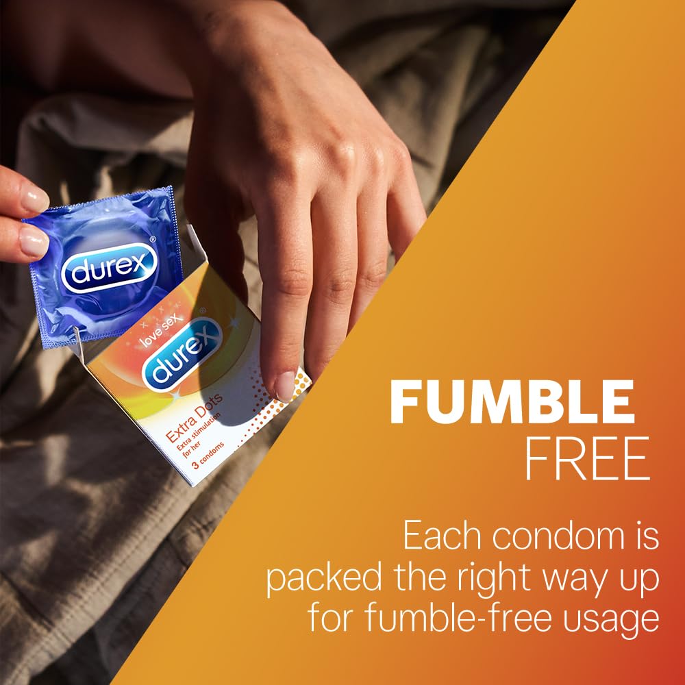 Durex Multi-pack Condoms for Men (Extra Time, Extra Dotted, Extra Ribbed, Extra Time) - 10 count (Pack of 4)