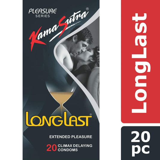 KamaSutra LongLast Condom for Men Dotted Combo Pack of 20