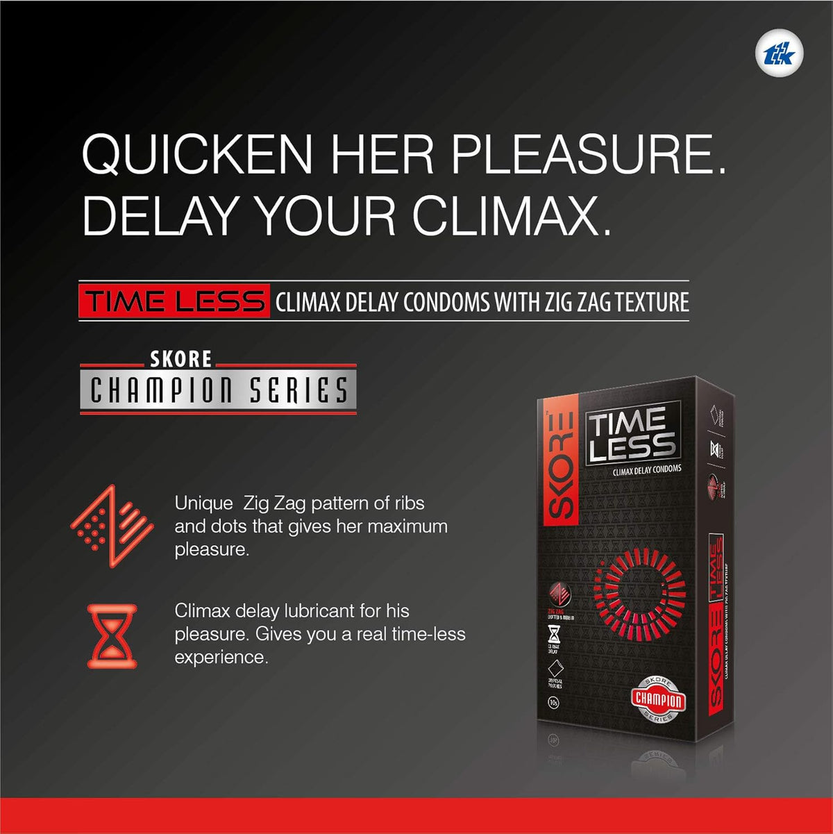 Skore Skin Thin, Timeless and Zig Zag Condoms - 3 Packs (10 pieces per pack)