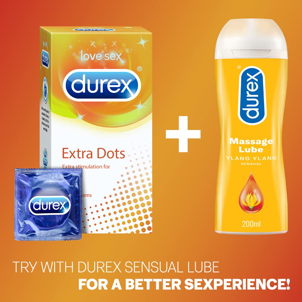 Durex Condoms, Extra Dots - 10 Count