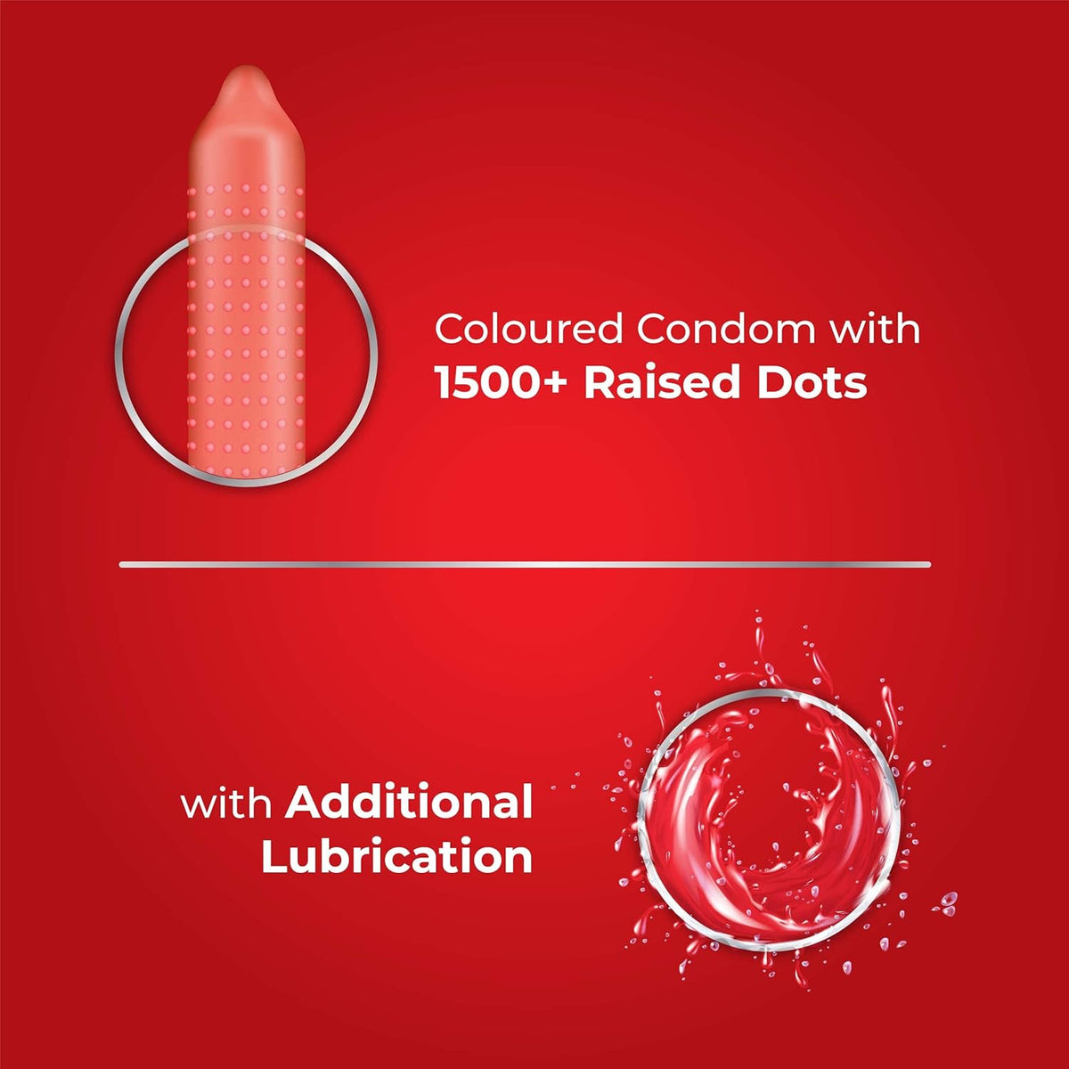 Skore Notout Climax Delay Condoms 1500+ Dots Coloured - 10 Pieces Pack of 1
