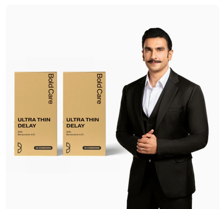 Ultra Thin Delay Condoms - with 4.5% Benzocaine (Pack of 10)