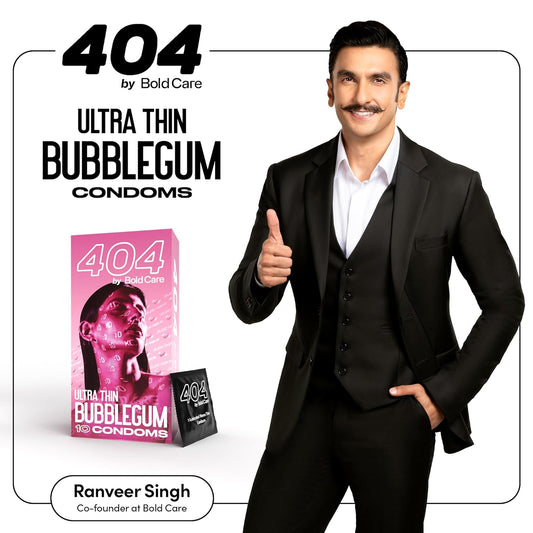Bold Care 404 Super Ultra Thin Bubblegum Flavored Condoms For Men - (Pack of 3)