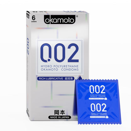 Okamoto 0.02 - Japan's Best Thinnest Condom In India 1st Time in India - Non Latex PU Condom Super Thin Super Strong Imported from Japan 0.02 mm Ultra Thin (Pack of 1, 6s)