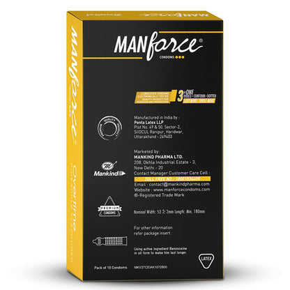 Manforce Overtime Pineapple Flavoured Condoms for Men 20 pcs Dotted, Contoured & Ribbed Condoms For Long-Lasting Pleasure Of Both India’s No. 1 Condom Brand for Safe Sex