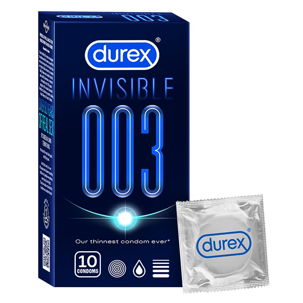 Durex Invisible 003 Condoms 10S Micro Thin Condom for Maximum Sensations